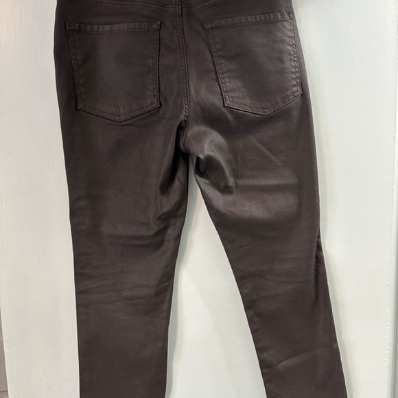 Banana Republic High-Ride Slim Coated Barn Red Pants 10/30 P - Picture 3 of 6